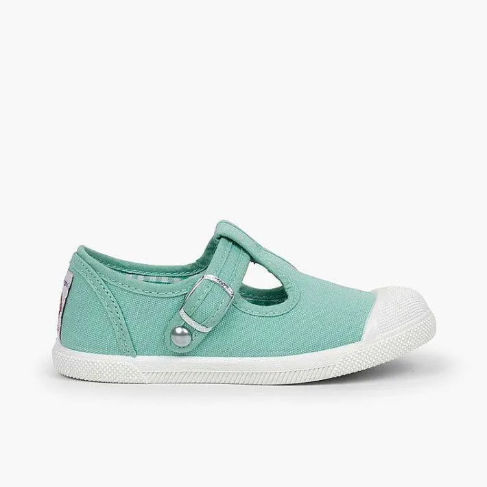 Pisamonas T-Bar Shoes>Boys T-Bar Canvas Shoes Rubber Toe