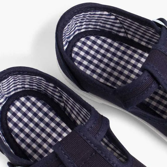 Pisamonas T-Bar Shoes>Boys T-Bar Canvas Shoes Rubber Toe
