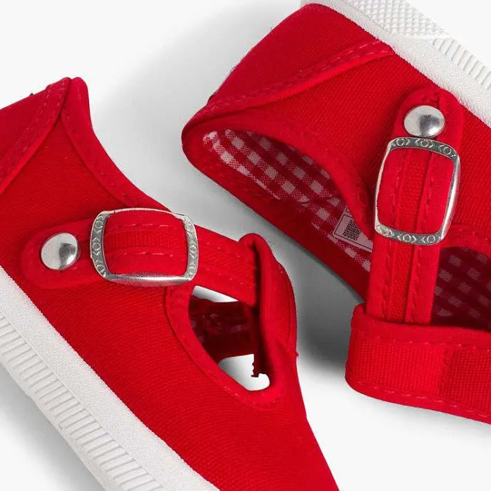 Pisamonas T-Bar Shoes>Boys T-Bar Canvas Shoes Rubber Toe