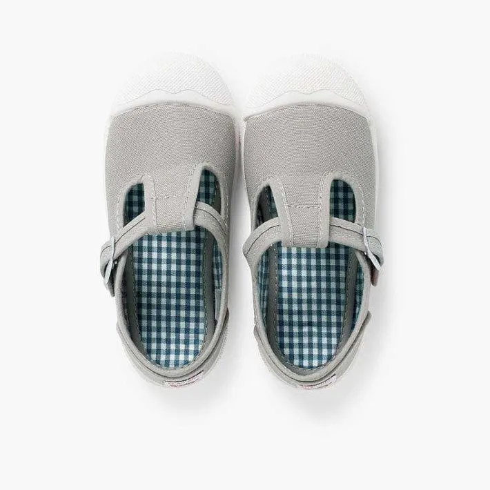Pisamonas T-Bar Shoes>Boys T-Bar Canvas Shoes Rubber Toe