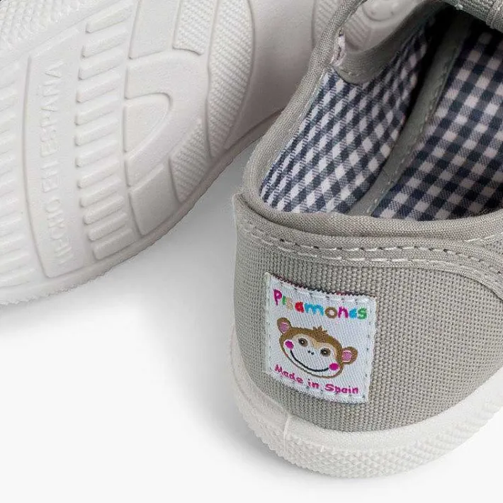 Pisamonas T-Bar Shoes>Boys T-Bar Canvas Shoes Rubber Toe