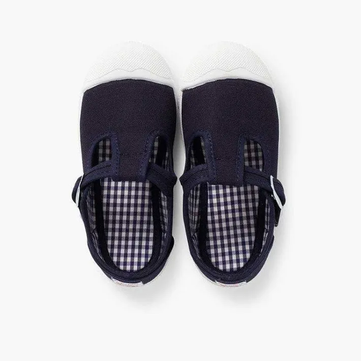 Pisamonas T-Bar Shoes>Boys T-Bar Canvas Shoes Rubber Toe
