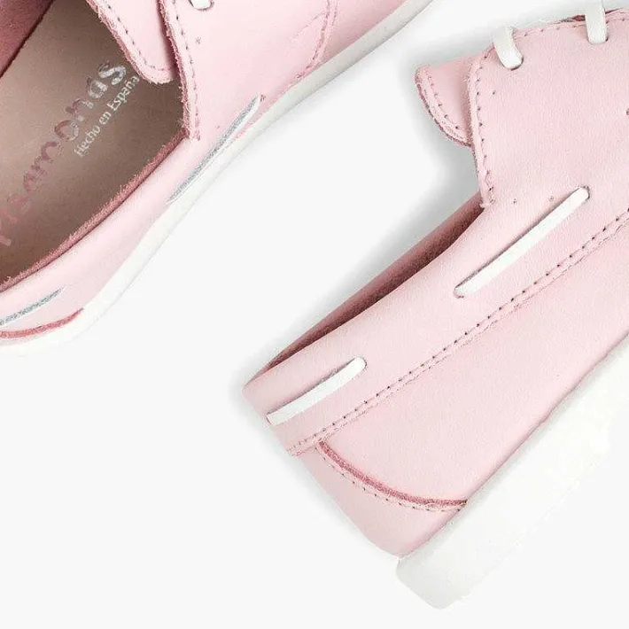 Pisamonas Boat Shoes>Boys Washable Leather Boat Shoes