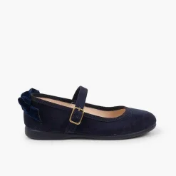 Pisamonas Mary Janes>Buckle Mary Janes Velvet Bow In Back