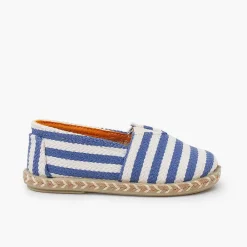 Pisamonas Espadrilles>Camping-Style Striped Espadrilles Elastic Band
