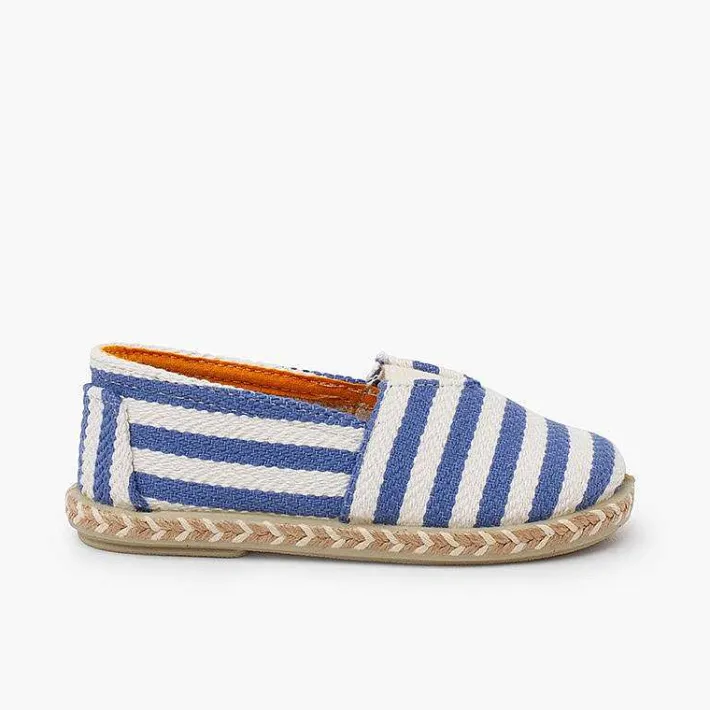 Pisamonas Espadrilles>Camping-Style Striped Espadrilles Elastic Band
