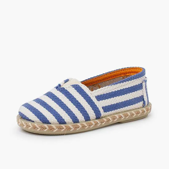 Pisamonas Espadrilles>Camping-Style Striped Espadrilles Elastic Band