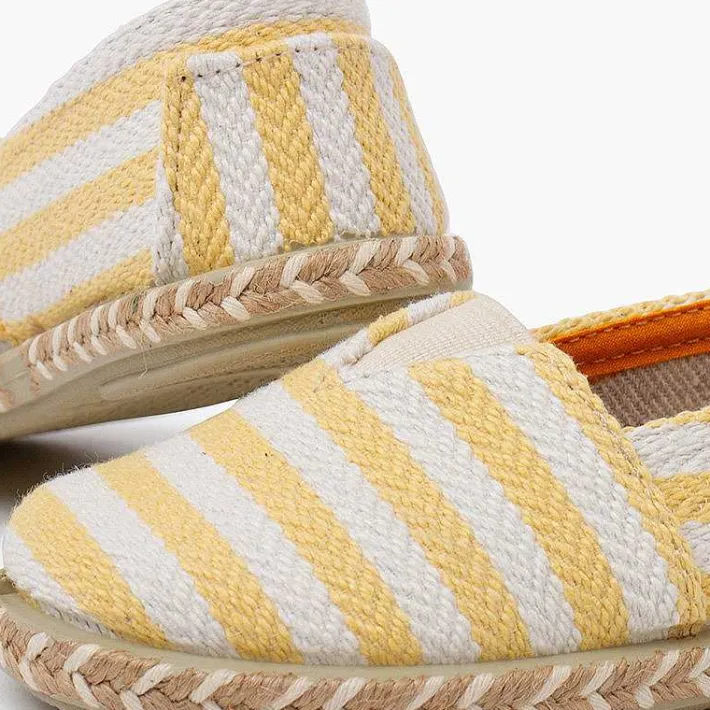 Pisamonas Espadrilles>Camping-Style Striped Espadrilles Elastic Band