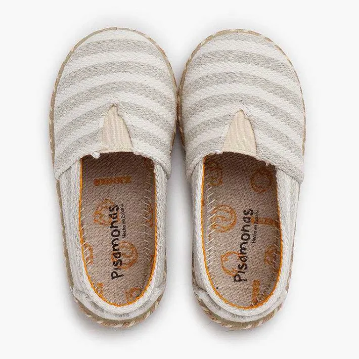 Pisamonas Espadrilles>Camping-Style Striped Espadrilles Elastic Band