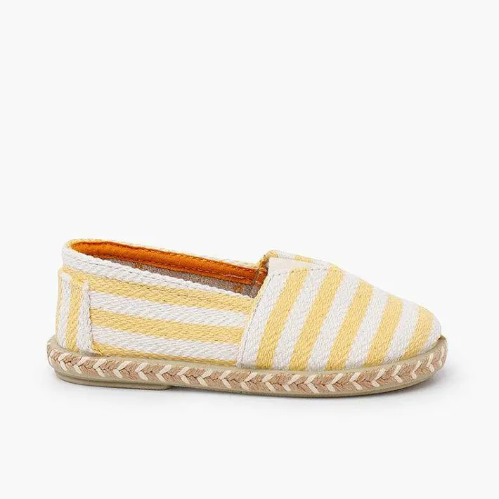 Pisamonas Espadrilles>Camping-Style Striped Espadrilles Elastic Band