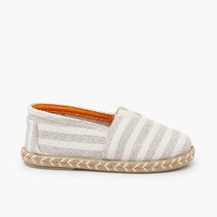 Pisamonas Espadrilles>Camping-Style Striped Espadrilles Elastic Band