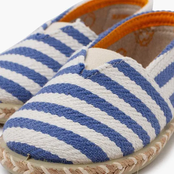 Pisamonas Espadrilles>Camping-Style Striped Espadrilles Elastic Band