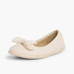 Pisamonas Communion Shoes>Canvas Ballerinas With Tulle Bow