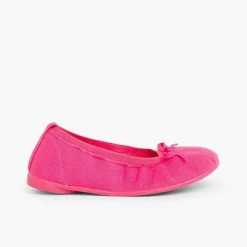 Pisamonas Ballet Pumps And Flats>Canvas Ballet Flats With Ribbon