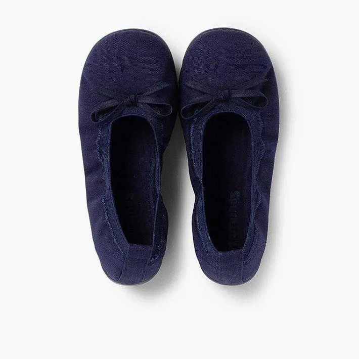 Pisamonas Ballet Pumps And Flats>Canvas Ballet Flats With Ribbon