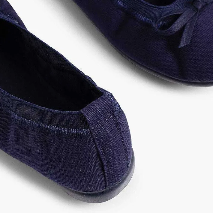 Pisamonas Ballet Pumps And Flats>Canvas Ballet Flats With Ribbon