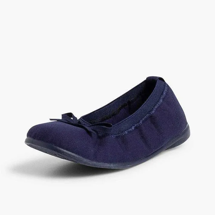 Pisamonas Ballet Pumps And Flats>Canvas Ballet Flats With Ribbon