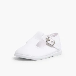 Pisamonas T-Bar Shoes>Canvas Buckle Up T-Bar Shoes