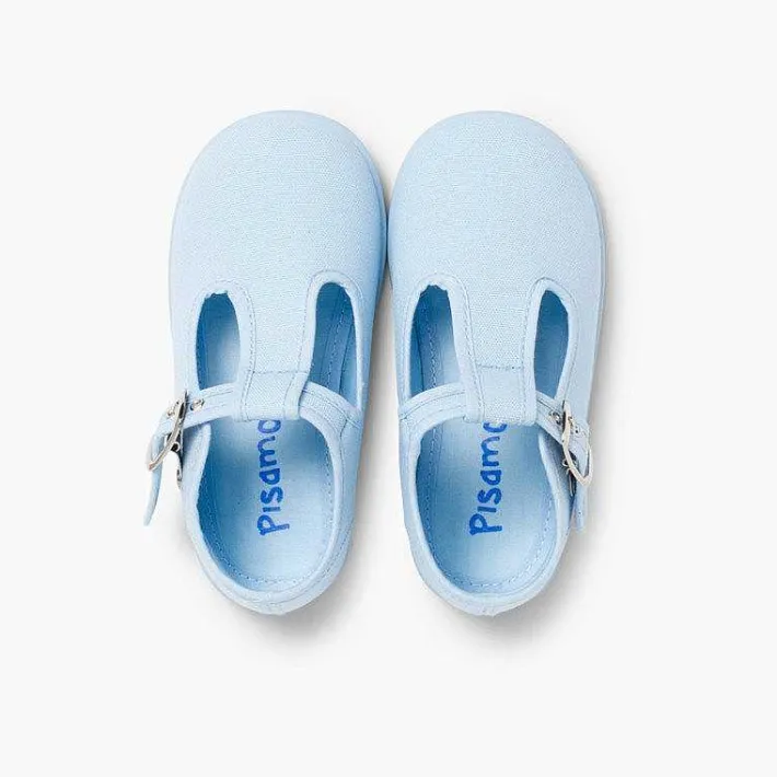 Pisamonas T-Bar Shoes>Canvas Buckle Up T-Bar Shoes