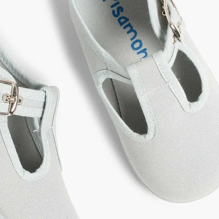 Pisamonas T-Bar Shoes>Canvas Buckle Up T-Bar Shoes