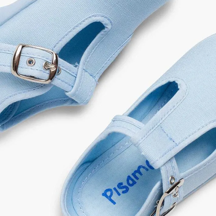 Pisamonas T-Bar Shoes>Canvas Buckle Up T-Bar Shoes