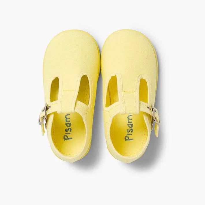 Pisamonas T-Bar Shoes>Canvas Buckle Up T-Bar Shoes