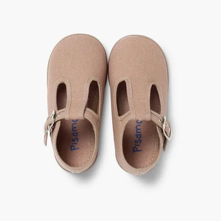 Pisamonas T-Bar Shoes>Canvas Buckle Up T-Bar Shoes