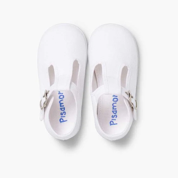 Pisamonas T-Bar Shoes>Canvas Buckle Up T-Bar Shoes