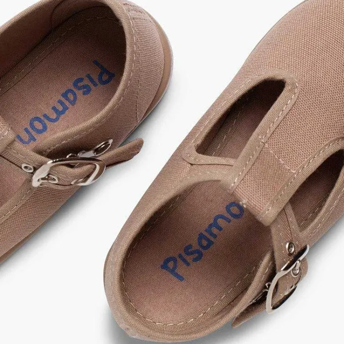 Pisamonas T-Bar Shoes>Canvas Buckle Up T-Bar Shoes