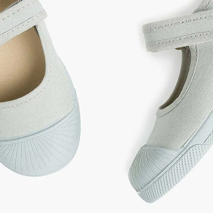 Pisamonas Mary Janes>Canvas Loop Fasteners Mary Janes Rubber Toes