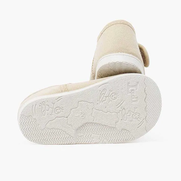 Pisamonas Mary Janes>Canvas Mary Janes Thin Sole Riptape