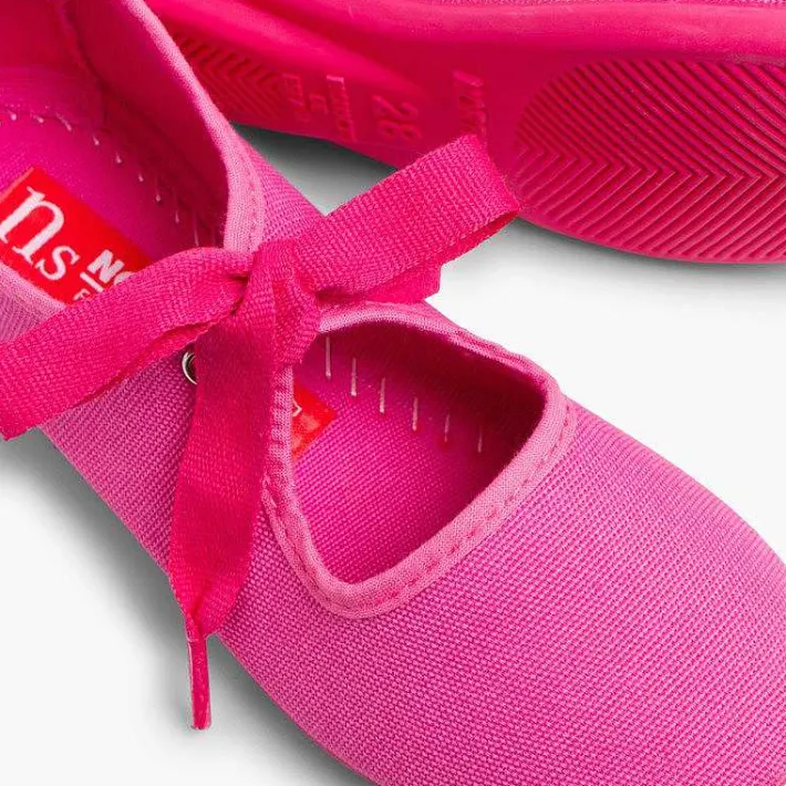 Pisamonas Mary Janes>Canvas Mary Janes With Bow