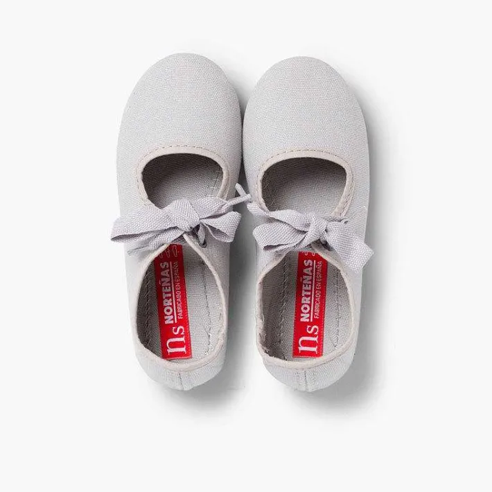 Pisamonas Mary Janes>Canvas Mary Janes With Bow