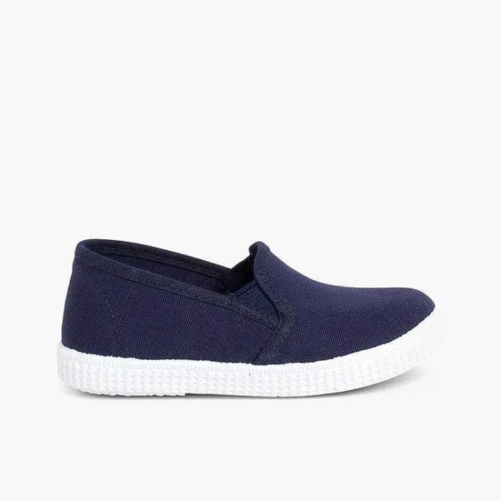 Pisamonas Trainers>Canvas Plimsoll With Elastic