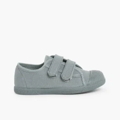 Pisamonas Trainers>Canvas Trainers Rubber Toes Two Loop Fasteners Straps