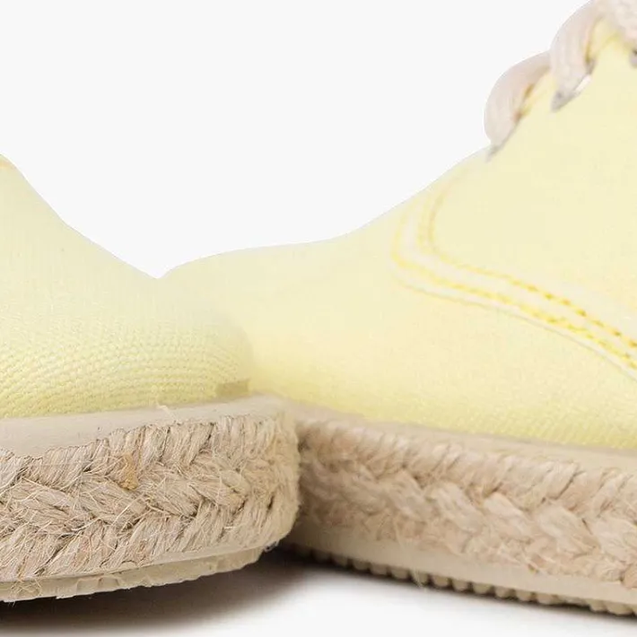 Pisamonas Espadrilles>Canvas Trainers With Espadrilles Laces And Sole
