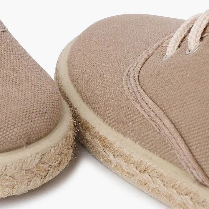 Pisamonas Espadrilles>Canvas Trainers With Espadrilles Laces And Sole