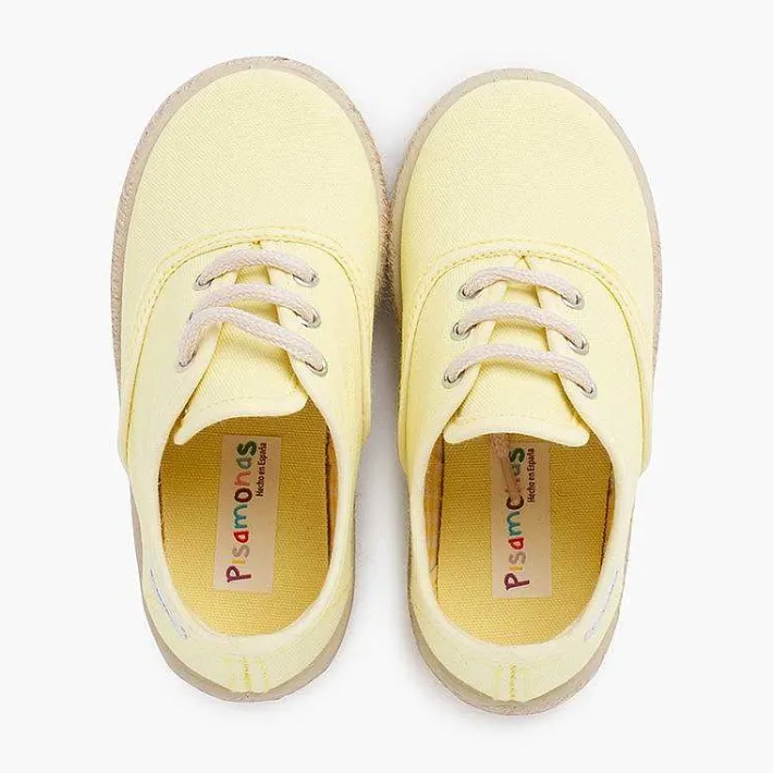 Pisamonas Espadrilles>Canvas Trainers With Espadrilles Laces And Sole