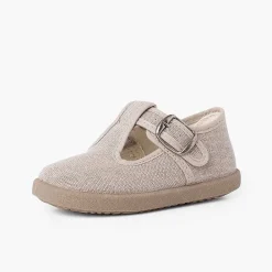 Pisamonas T-Bar Shoes>Casual T-Bar Shoes With Sport Sole Same Tone