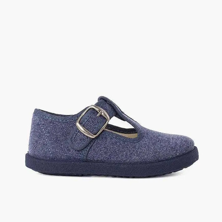 Pisamonas T-Bar Shoes>Casual T-Bar Shoes With Sport Sole Same Tone