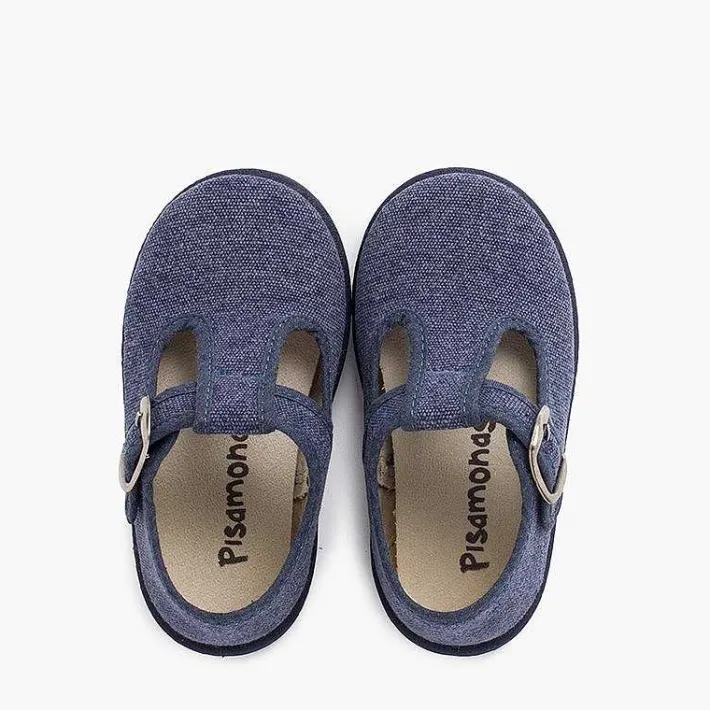 Pisamonas T-Bar Shoes>Casual T-Bar Shoes With Sport Sole Same Tone