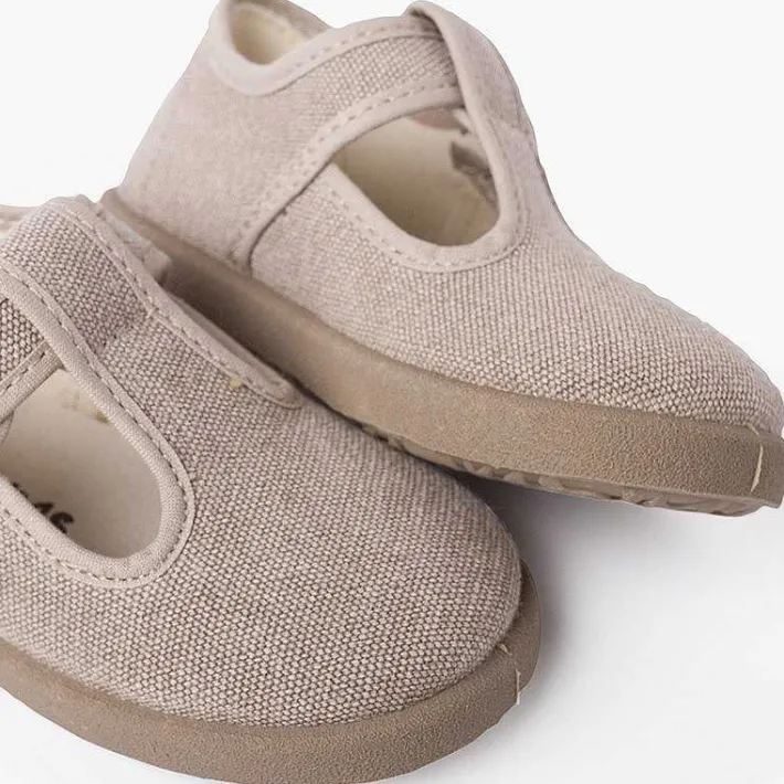 Pisamonas T-Bar Shoes>Casual T-Bar Shoes With Sport Sole Same Tone