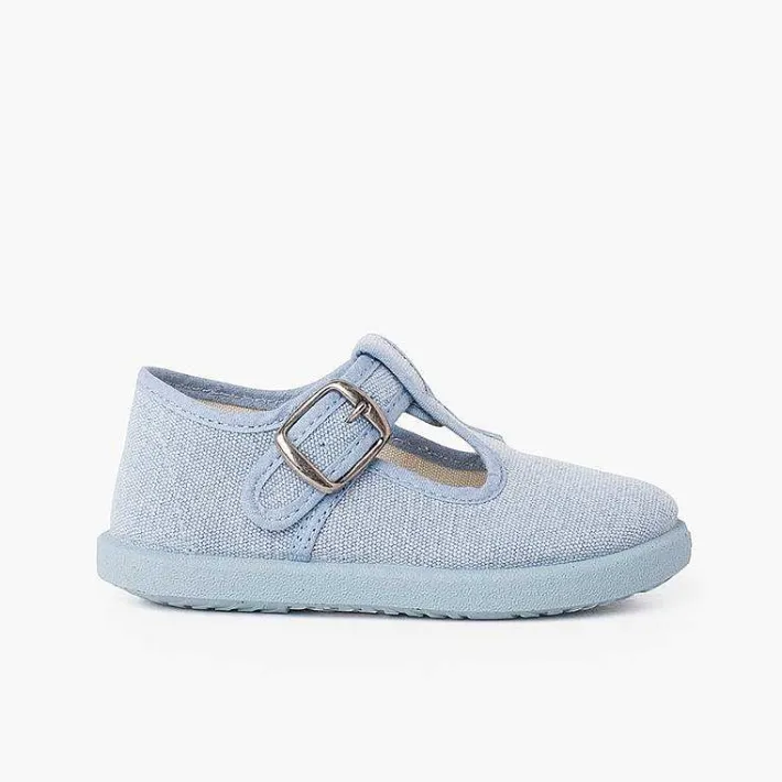 Pisamonas T-Bar Shoes>Casual T-Bar Shoes With Sport Sole Same Tone
