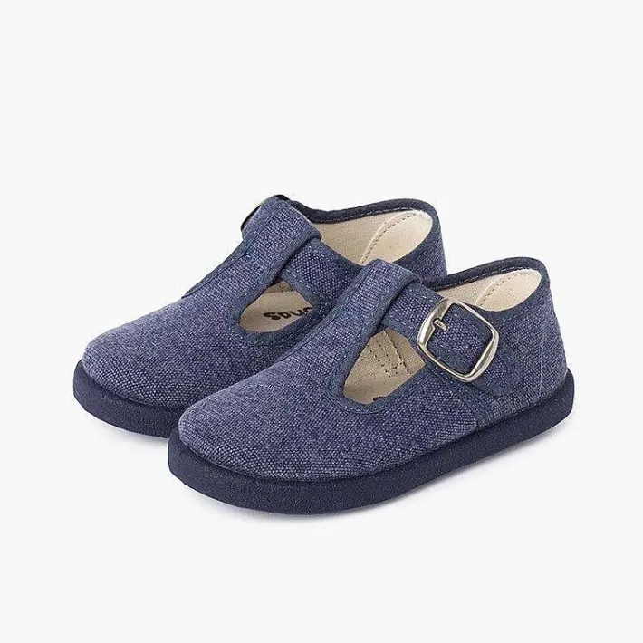 Pisamonas T-Bar Shoes>Casual T-Bar Shoes With Sport Sole Same Tone