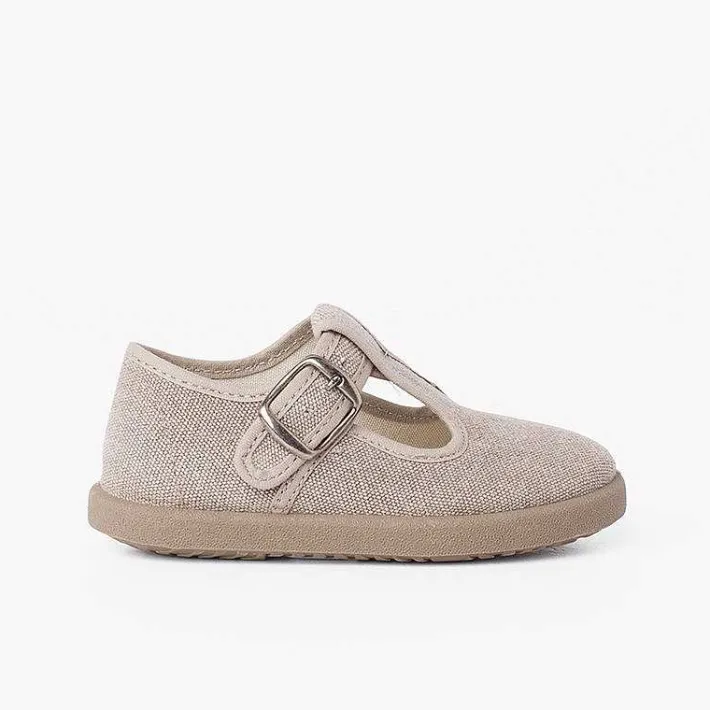 Pisamonas T-Bar Shoes>Casual T-Bar Shoes With Sport Sole Same Tone