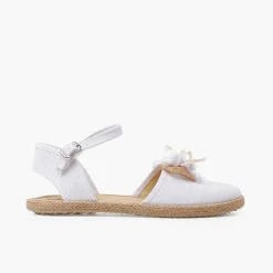 Pisamonas Espadrilles>Ceremony Linen Espadrilles With Rustic Bow