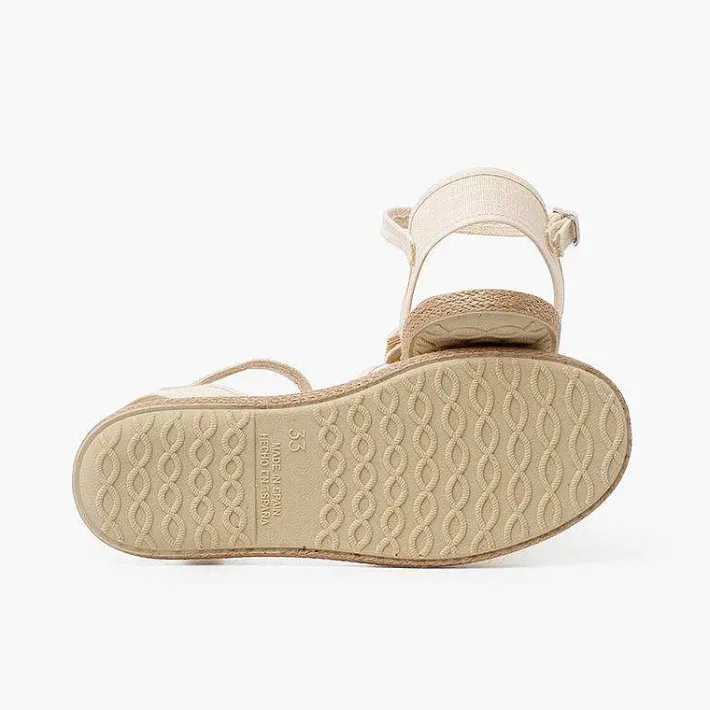 Pisamonas Espadrilles>Ceremony Linen Espadrilles With Rustic Bow