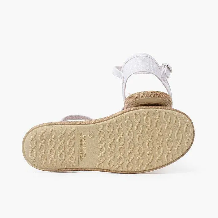 Pisamonas Espadrilles>Ceremony Linen Espadrilles With Rustic Bow
