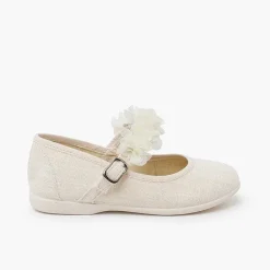 Pisamonas Communion Shoes>Ceremony Mary Janes Flower Straps