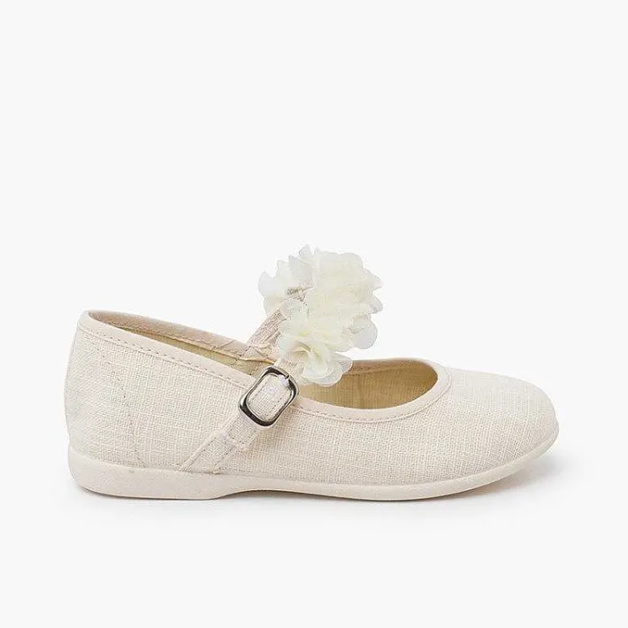 Pisamonas Communion Shoes>Ceremony Mary Janes Flower Straps